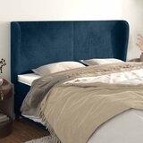  Uzglavlje s ušima tamnoplavo 203x23x118/128 cm baršunasto | shoptok.hr
