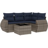 vidaXL 5-delni vrtni komplet sedežnih garnitur z blazinami siv poli ratan, (5000293508) | Shoptok.si