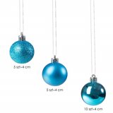  Set Božićnih Kuglica 4 cm, Plave - 20 komada | shoptok.hr