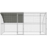  Kavez za piliće 2 pcs Srebrno 400 x 200 x 200 cm Čelik i PE | Eponuda.ba