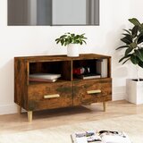 TV ormarić boja dimljenog hrasta 80x36x50 cm konstruirano drva | shoptok.hr