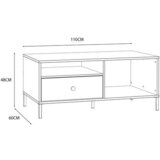 Modern Living Klubska Miza Salvatrice, Peščena Barva | Shoptok.si