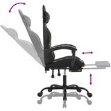  Igraća stolica s osloncem za noge crno-maskirna od umjetne kože | shoptok.hr
