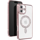 AVIZAR Diamantno ohišje za telefon iiPhone 16 Plus Zaščita MagSafe Contour Strass, Šampanjec roza, (5000015764) | Shoptok.si