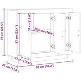 vidaXL Sideboard artisian hrast 92x35x75 cm konstruiran les | Shoptok.si