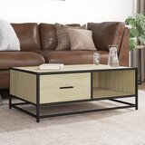  Stolić za kavu boja hrasta sonome 90x57x35 cm od drva i metala | shoptok.hr