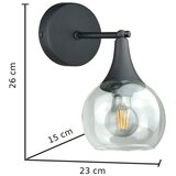  Zidno svetlo STAR 1xE27/60W/230V crna/prozirna | Eponuda.com