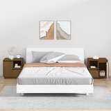 vidaXL Nočna omarica 2 kosa medeno rjava 50x34x50 cm trdna borovina Cene