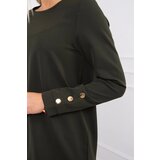 Kesi Dress with a flounce khaki | shoptok.hr