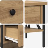 vidaXL Nočne omarice 2 kosa iz hrasta 40x42x45 cm inženirski les | Shoptok.si