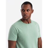 Ombre BASIC men's cotton shirt set with round neckline - gray-green/white/beige | Eponuda.ba