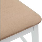  Trpezarijske stolice 2 pcs Bijelo 48 x 49 x 95 cm - Bijela i smeđa | shoptok.hr
