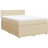 Maison Chic Box spring postelja - Vzmetna postelja z vzmetnico krem 160x200 cm blago SL5406, (21886663) | Shoptok.si
