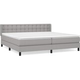  Krevet s oprugama i madracem svjetlosivi 200 x 200cm od tkanine | shoptok.hr