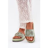 Boto Women's Platform Slippers With Decoration Green Daphira | Shoptok.si