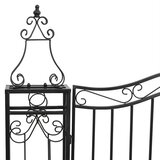  Vrtna vrata crna 121 x 8 x 150 cm od kovanog željeza | shoptok.hr