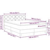 Box Spring Krevet s Madracem Tamnosmeđi 140x190 cm Tkanina | shoptok.hr