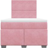 Box spring krevet s madracem ružičasti 120 x 200 cm baršunasti | shoptok.hr