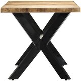  Blagovaonski stol od masivnog grubog drva manga 140x70x75 cm | shoptok.hr