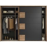 Hom`in OMARA Z DRSNIMI VRATI, barve grafita, barve hrasta | Shoptok.si