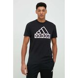 Adidas Bombažna kratka majica črna barva | Shoptok.si