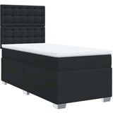  Krevet s oprugama i madracem crni 80 x 200 cm od umjetne kože | shoptok.hr
