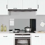 vidaXL Kuhinjska backsplash Črna Steklo 110 x 50 cm Trajno | Shoptok.si