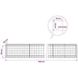  Gabion s žicom debljine 3 5 mm i mrežom 10x10 cm 700x50x50 cm - 50 cm 50 cm 700 cm | shoptok.hr