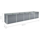  Povišena vrtna gredica od pocinčanog čelika 400x80x45 cm siva | shoptok.hr