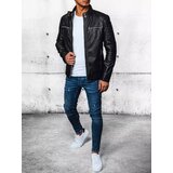 DStreet Kurtka męska skórzana czarna | Shoptok.si