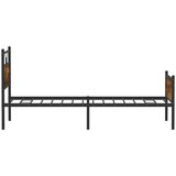  Posteljni okvir brez vzmetnice dimljen hrast 107x203cm inž. les, (21791536) | Shoptok.si