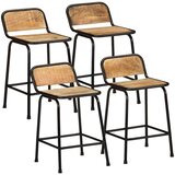 vidaXL barski stolci 4 kom 46x35,5x70 cm masivnog grubog drva manga | shoptok.hr