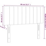  LED uzglavlje smeđesivo 80 x 5 x 78/88 cm od tkanine | shoptok.hr