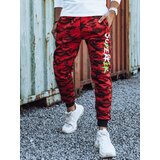 DStreet Spodnie męskie dresowe moro czerwone | Shoptok.si