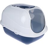 TIAKI zatvoreni WC za mačke Wegie – bijela/tamnoplava | shoptok.hr