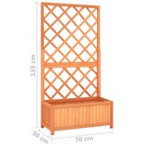  Sadilica s rešetkom smeđa 70x30x135 cm od masivne jelovine | shoptok.hr