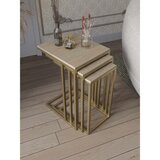 Hanah home Mira set stolića (umetnuti), zlatna/travertin (3 kom) | Eponuda.com