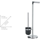 Wenko WC ščetka v srebrni barvi z držalom za toaletni papir Parus | Shoptok.si