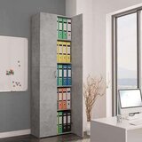  Pisarniška omara betonsko siva 60x32x190 cm iverna plošča, (20705290) | Shoptok.si