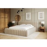 ELTAP Bež tapecirani bračni krevet s prostorom za odlaganje s podnicom 180x200 cm Carilla – | shoptok.hr