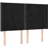 Maison Chic vzglavna omarica - nočna omarica - posteljna omarica z ušesi črno 147x16x118/128 cm žamet, (21713321) | Shoptok.si