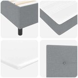  Krevet s oprugama i madracem s LED svjetlom svijetlo sivo 120 x 200 cm tkanina | shoptok.hr