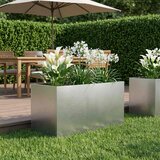  Vrtna saksija Srebrna 80 x 50 x 50 cm Nehrđajući čelik | shoptok.hr