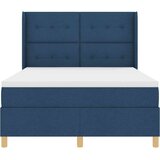 Box Spring Postelja z Vzmetnico & LED Modra 140x200 cm Tkanina, (22049621) | Shoptok.si