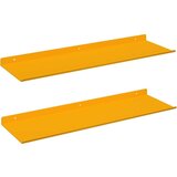  Polica na zidu s policom Zidne 2 pcs Žuta 60 x 18 x 2 5 cm - žuta boja senfa 60 x 18 cm 2 | shoptok.hr