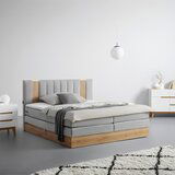 Mömax Postelja Boxspring Rabina, Svetlo Siva, 180x200 | Shoptok.si