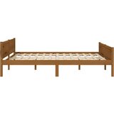  Posteljni okvir iz trdne borovine medeno rjav 140x200 cm | Shoptok.si