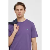 United Colors Of Benetton Bombažna kratka majica moški, vijolična barva