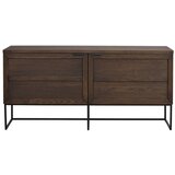Rowico Rjava nizka komoda iz masivnega hrasta 160x75 cm Everett – | Shoptok.si