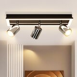 Nettlife LED stropna svetilka s 3 plameni, črna, GU10, nastavljiva, 15 W, toplo bela, (22116779) | Shoptok.si